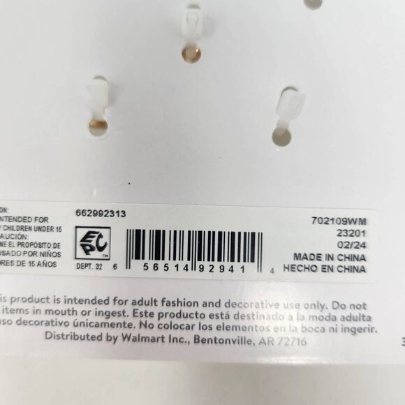 Time And Tru Hope 5 Pc Ring Set Gold Tone & Crystal Accents - Picture 7 of 7